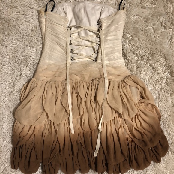 bebe Dresses & Skirts - Chiffon Bebe Double Breasted, Ruffled Dress- Small